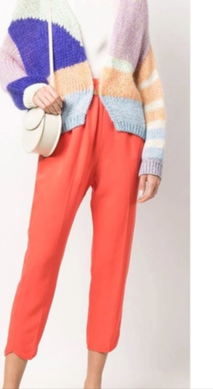 Forte Forte Italy Trouser Orange Size 4 Elastic Waist